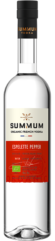bouteille de la vodka au piment d'Espelette de la marque Summum